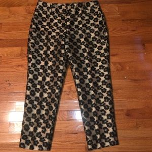 Ann Taylor leopard print flowered pants